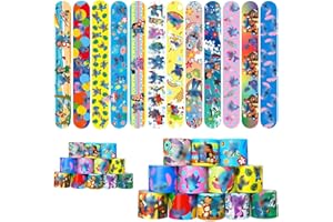OCDSLYGB Stich Slap Band, 24pcs Stich Slap Bracelets Super Slap Wrist Bands Stich Theme,Cartoon Slap Bracelets for Kids for Boys Girls Birthday Parties Gifts Toys Party Bag Fillers, TDD4115
