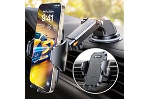 VICSEED 2025 Beste Militärische Handyhalterung Auto [20KG Starker Saugnapf &Metall-Lüftungsclip mit Doppelschloss]360°Drehbare KFZ Handy Halterung Auto Zubehör für iPhone 17 Pro Max Samsung S25 Ultra