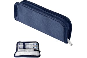 RICHSTORY Insulin Cool Bag Small, Insulin Cooler Travel Case Diabetic Bag Portable Insulin Pens Travel Case Diabetic Medicine Insulated Storage Bag (Navy Blue)