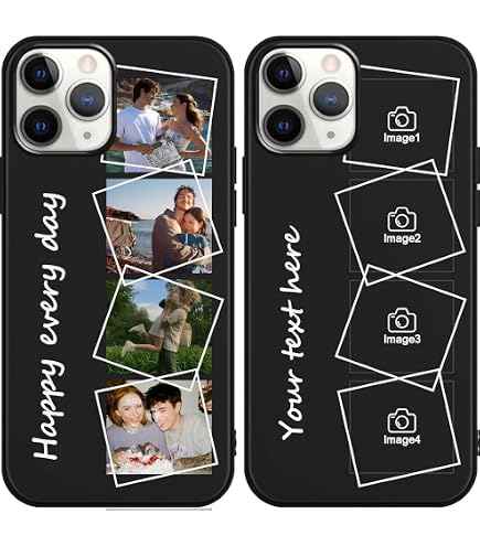 Persönliche Handyhülle Für IPhone – Mit Eigenem Foto & Text | Kristallklar, Kratzfest & Mit 4 Fotos