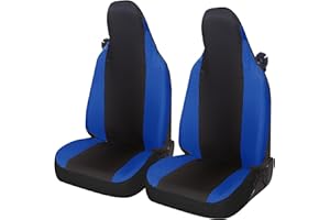 Auto Accessori Lupex Fundas de Asiento de Coche compatibles con Smart Fortwo, 450 451 y 453, 1 2 3 Serie, Tejido de polialgodón (Negro - Azul Real)