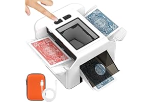 IGNOVATE Kartenmischmaschine Elektrische - Automatischer Kartenmischer mit 2000mAh Akku Wiederaufladbarer, Mischmaschine Karten für 1–2 Decks, Geräuscharm Kartenmischgerät für UNO, Poker, Phase 10, Kartenspiel