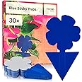 Blue Sticky Traps Thrips Control : 30x Sticky Fly Paper for Thrips – Non Toxic House Plant Stickers for Indoor Plants – Inovida Fly Catcher Indoor