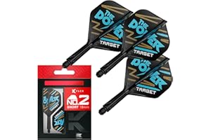 Target Darts Phil Taylor K Flex Voli e Sistema di Alberi, No.2 | Confezione da 3 Aste Kflex all in One, Player Edition Freccette Accessori | Asta per Freccette K-Flex - Corto/Intermedio/Medio