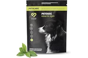 Peticare Cane Prebiotici & Probiotici - rafforzare sistema immunitario, pulire l'intestino, flora intestinale, allevia allergie e prurito, integratore alimentare naturale - petDog Health 2501