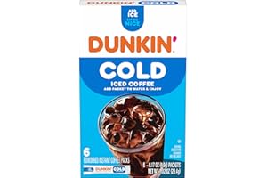 Dunkin' Cold Powdered Single Serve Instant Coffee Packs, Pack of 6