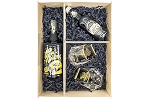 Dead Man's Fingers Spiced Rum 70cl Gift Set with Pair of Sparkleware Clear/Gold Tumblers, 2 x Willie's Cacao Chocolate and Fentimans Cola Gift Boxed - Congratulations, Thank you Hamper (Spiced Rum)