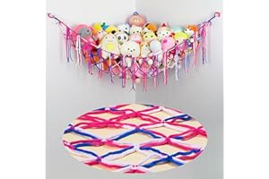 Unicorn Castle Spielzeug Aufbewahrungs Kuscheltier Stofftier Hängematte Kinderzimmer Aufbewahrung Netz Hängend Spielzeug Organizer