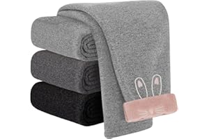 JiAmy Legging pour fille - Long - Extensible - Thermique - Motif lapin - Automne - Hiver - Décontracté - Pantalon de sport pour fille de 1 à 6 ans