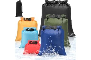 KUOGAS Torrväska-set med 6 vattentäta väskor - 1,5 l, 2,5 l, 3 l, 3,5 l, 5 l, 8 l vattentäta väskor & packpåsar