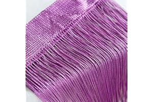 VIDILLO Tür-Vorhang / Wandpaneel mit Fransen, für Fenster, Zuhause, Terrasse, Schlafzimmer, Hochzeit, Restaurant idealer Raumteiler, dekorative Quaste, Polyester, violett, 100_x_200_cm