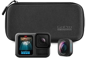GoPro HERO13 Black Ultra Wide Edition - Caméra d'action étanche avec vidéo 5.3K60, Photo 27MP, Champ de Vision optimisé à 177 degrés + compatibilité avec Les objectifs de la série HB