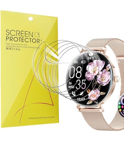 Blueshaweu Pellicola protettiva compatibile con SUNKTA Smartwatch da uomo 1, 43 pollici SML3, durezza 9H, pellicola protettiva in vetro temperato [3 pezzi] compatibile con smartwatch LIGE SML3 / SUNKTA