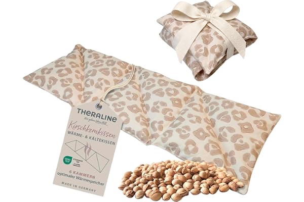 Theraline körsbärskärkudde mikrovågsugn stor – värmekudde hals 55 x 20 cm