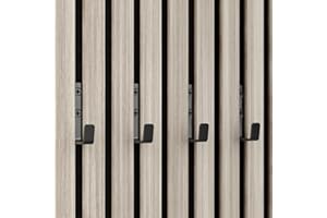 WWMH Lot de 4 Crochet pour Panneau Acoustique Mural, Crochet à Visser pour Panneau Mural Acoustique, 13 mm Wide Noir Matériaux Métalliques