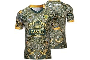 JIEBANG 2020 South Africa 100th Anniversary Edition Rugby Jersey,Springbok,Men's Competition Training Football Jersey