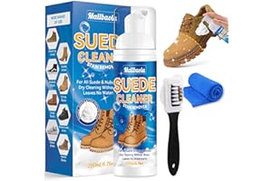 Mallbaola Suede Cleaner, Suede & Nubuck Cleaner, Suede Shoe Cleaner, Shoe Cleaner Foam Removes Dirt and Stain, Trainer Cleaner for Nubuck, Knit, Boots, Trainer, Sneaker, Leather