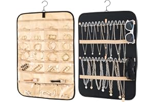 OUDIZZ Schmuck Aufbewahrungssystem - Schmuckaufbewahrung Wand Ohrring Organizer Ketten sonnenbrillen aufbewahrung 1 Klein, Klein, Schwarz