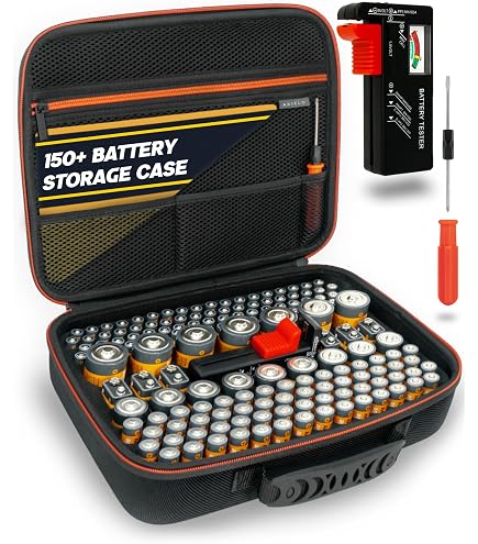 6 Bunte Batterieboxen Zur Aufbewahrung - Für AA Und AAA Akkus, Robustes Kunststoffgehäuse, Platzsparend