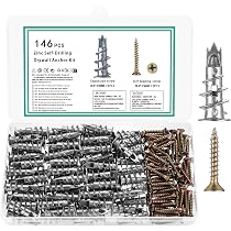 Kit Tasselli A Espansione Per Cartongesso FOREVTL – 32 Pezzi In 8 Misure, M3-M8, Pinza Di Montaggio E Scatola Portaoggetti