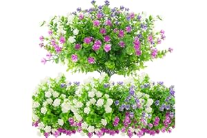 BANTI Sztuczne kwiaty do użytku na zewnątrz, bukiet, krzewy, odporne na działanie promieni UV, rośliny balkonowe, jak prawdziwe, do skrzynek balkonowych, do użytku wewnątrz i na zewnątrz, do ogrodu, na