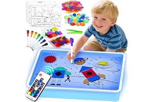 Yellcetoy Sensory Toys for Autism,Tracing Light Box for Kids Color Changing Activity Table Educational Toys ADHD ASD for Home School