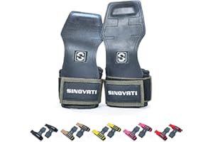 SINOVATI Paski do treningu siłowego | Paski do treningu siłowego | Paski do treningu crossfit do treningu siłowego i crossfitu | Grip Pads Fitness z wyściółką na nadgarstek 7 mm