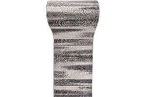 Mazovia Gångmatta Hall 100x300cm Antracit Grå Abstrakt Retro 90-Tal Mjuk
