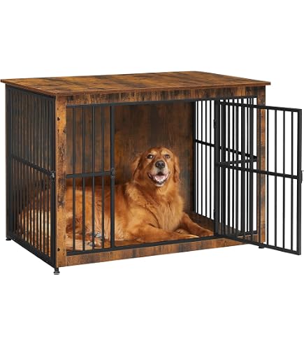 Robuste Hundebox Aus Metall Mit Rädern, 122 Cm – Ausbruchsicherer Käfig Für Große Hunde, Mit Abnehmbarem Tablett, XL/XXL