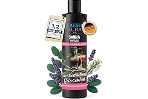 FRESH AURA Sauna Infusion Lavender, Eucalyptus, Slippers (250 ml) - Sauna Infusion with Natural Essential Oils - Very Rich and Long-Lasting Sauna Fragrance | Made in Germany