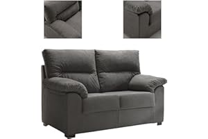 Tanuk Sofá DELLING 2 PLAZAS Gris Marengo 155x90 2 Plazas Desenfundable Fabricado en España Sistema de Limpieza ACUALINE (Envío y Subida a Domicilio Incluidos)