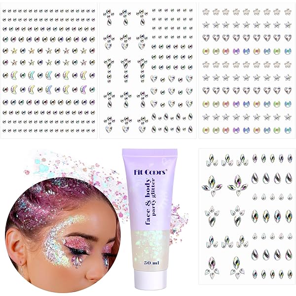 1720 Stück Selbstklebende Glitzersteine – Für Gesicht, Basteln, Karten & Deko, 3–6 Mm Größen