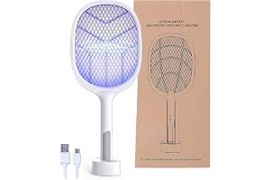 Mosquito Killer Racket Rechargeable Handheld Electric Fly Swatter Mosquito Killer Racket Bat with UV Light Lamp Racket USB Ch