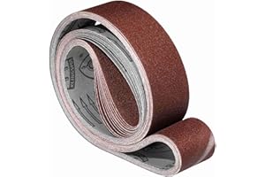 Klingspor Lot de 5 bandes abrasives en corindon - 50 x 2000 mm - Grain P80 - Pour bois et métal - Support en tissu semi-flexible indéchirable - Bandes abrasives professionnelles pour ponceuse à bande