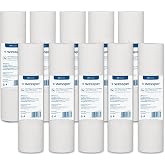 Wessper Wickel 10 Micron Reverse Osmosis Water Filter, 10" Foam Pre-Filter, Removes Sand, Rust and Mud - High Flow Rate and L