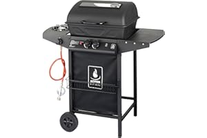 ‎ACTIVA ACTIVA Halifax Lavastein Gasgrill I Premium Gas Grill inkl. Lavasteine & Abdeckhaube I Stufenlos regelbarer 5,5kW Hauptbrenner für gelungenes Barbecue