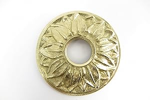 Clever-Deko Roseta de pared de latón fundido para grifo de jardín, grifo de agua exterior, cubierta de pared, estilo Art Nouveau