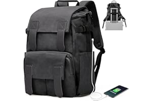BOXSAM Sac à Dos Ordinateur Portable 14 Pouces, Sac à Dos de Voyage Grande Vert Homme Femme Antivol Imperméable avec USB Charging Port pour Loisir, Scolaire