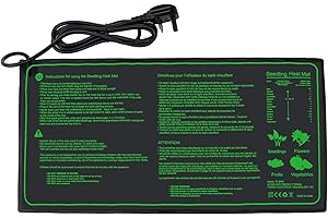 Hyindoor Seedling Heat Mat Heated Propagator Durable Waterproof Seedling Heating Pad for Winter Hydroponic Indoor Seedling Germination 10"x 20.75"(25 * 52cm)