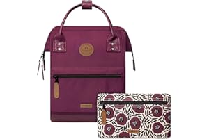 CABAÏA CABAIA - Sac à Dos Adventurer Nice - Small 10L - Déperlant - Compartiment Ordinateur Portable 10,5" - 2 Poches - Certifié Vegan - Sac Voyage, Affaires, École pour Homme et Femme - Violet
