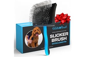 THE DOODLE BRUSH La Doodle Brush Brosse Slicker pour chiens, brosses pour le toilettage des chien, Démêlant apaisant brosses Poodle, brosse chiens à poils longs Slicker Goldendoodles - Bardzo Długie Szpilki