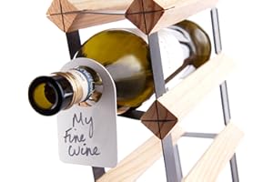 VINOLOGY Etichette da Cantina - Collarini in Plastica per Identificazione Bottiglie Vino - Riutilizzabili - PLASTIC WINE TAG colore BIANCO - Set da 24 pz. - By EUPOSIA