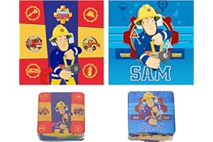 ‎DAMALOO damaloo 2X Zauberhandtuch Kinder passend für Feuerwehrmann Sam Fans - Mitgebsel Kindergeburtstag Junge - Handtücher als Gastgeschenke Set Party - Gepresstes Handtuch Magic Towel Kinder Geburtstag