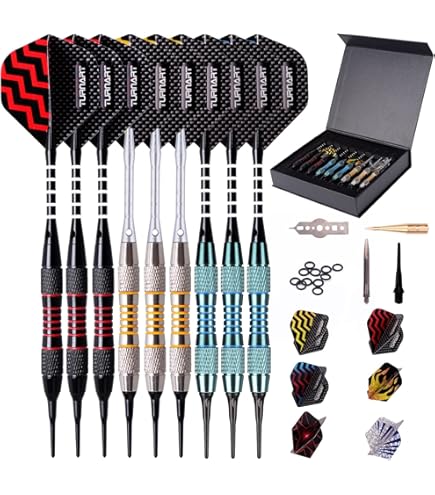 Cosmo Darts Lot de 6 fléchettes en forme de F (fumée