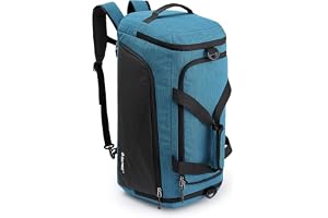 G4Free 45L / 60L 3-vägs reseryggsäck stor bagage gymväska med våtfack och skofack för resor, simning, yoga, vandring, camping