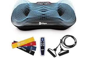 LifePro Máquina de Ejercicio de Placa vibratoria, Entrenador de Fitness de vibración de Todo el Cuerpo con Bandas de Bucle
