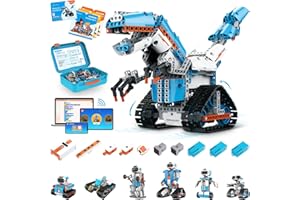 WhalesBot E7 Pro 12-in-1 Mint Roboter Bausatz für Kinder ab 8 Jahren, Scratch- & App-Programmierung, Spaßiger Klemmbaustein-Roboter, Ferngesteuertes Spielzeug (Deutsche Version)