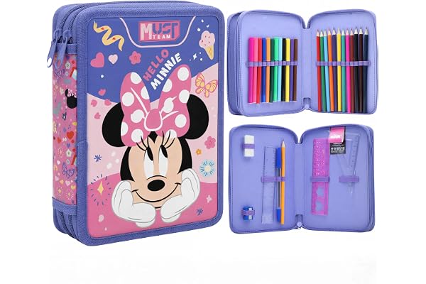 Disney Double Decker pennfodral fyllt med skrivmaterial för barn, Modern