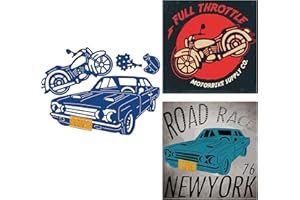 GLOBLELAND Auto Matrice de Découpe Moto Modèles de Coupe en Métal Pochoirs Ensemble de Matrices de Coupe Matrices en Métal pour Scrapbooking et Carte