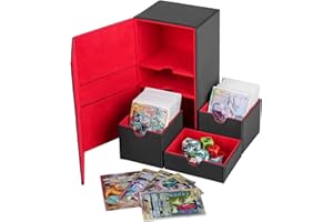 IVODEELA Deck Box für Magic the Gathering Karten,Sammelkarten Box für 200+ Karten mit Würfelfach 2 Trennfächer,Magnetische Deckbox Kartenbox Kompatibel mit MTG/TCG/CCG/PTCG Commander Spielkarten für Sammeln